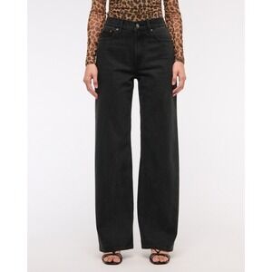 Abercrombie & Fitch Black Wide Leg Jeans